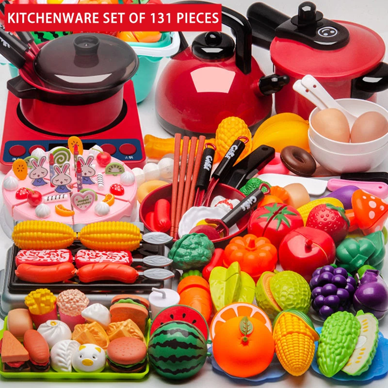 

Детские кухонные игрушки, имитация кухни, кухонная посуда с фруктами, кастрюля, Детский комплект для ролевых игр, игрушки для девочек, кукла ...