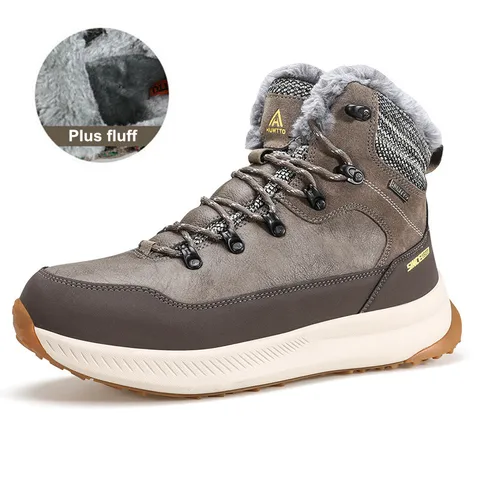 HUMTTO зимние ботинки, кожаные походные ботинки для мужчин, водонепроницаемые спортивные мужские роскошные дизайнерские уличные треккинговые кроссовки для альпинизма