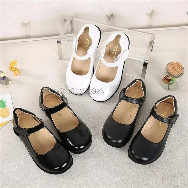 

Girls Leather Black Children Performance Autumn Winter New Princess Dress Elementary School Shoes