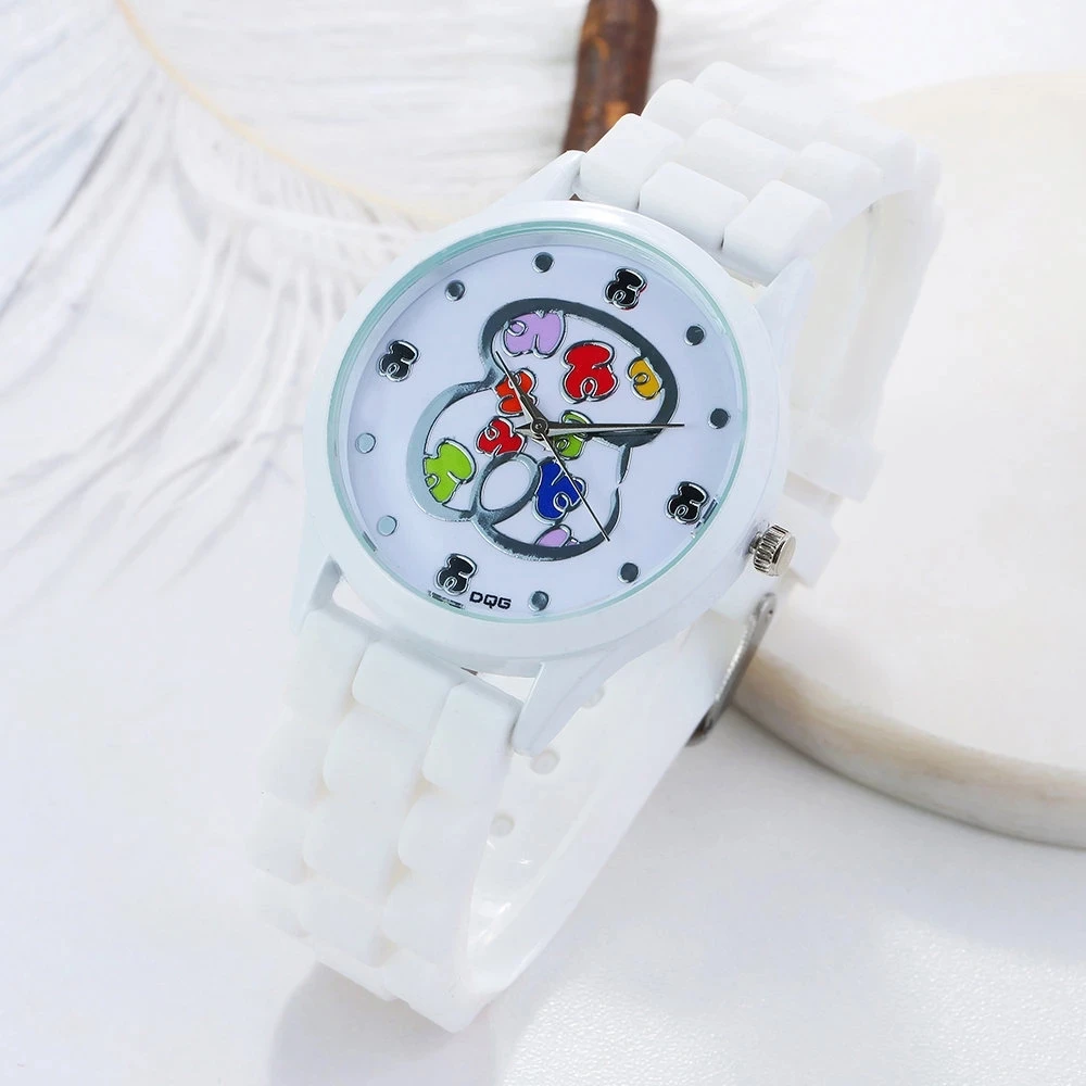 

2023 Luxury Brand Bear Silicone Quartz Watch reloj mujer Women Watches Jelly Casual women wrist Watch Clock Relogio Feminino