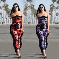 ladies jumpsuit sexy streetwear party clothing fashion personality camouflage print jumpsuit women
