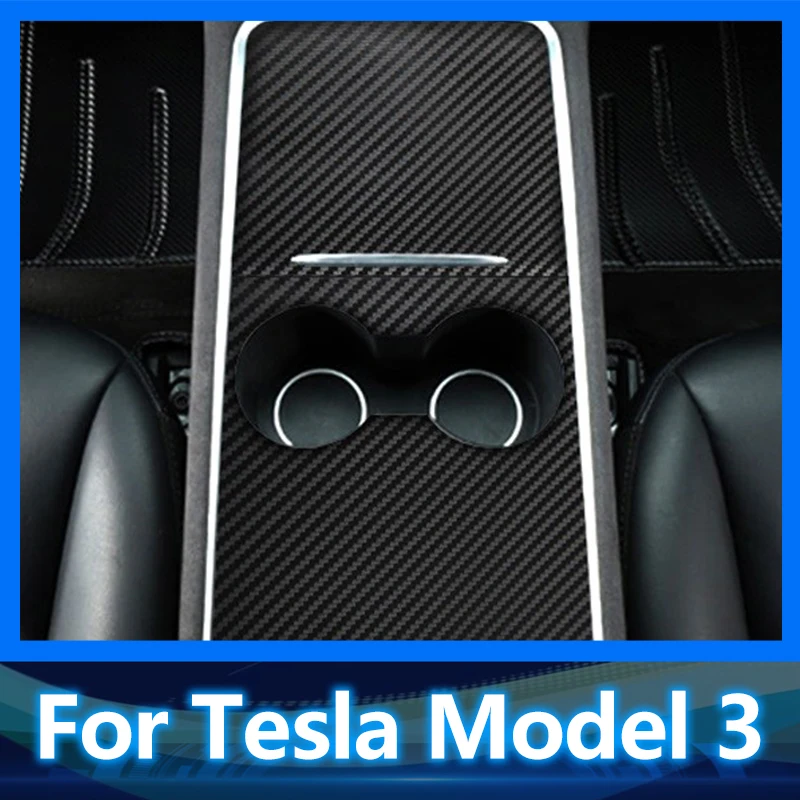 Model Y Auto Centrale Bedieningspaneel Beschermende Houtnerf Voor Tesla Model 3 2021 Accessoires Carbon Fiber Abs Patch Model drie