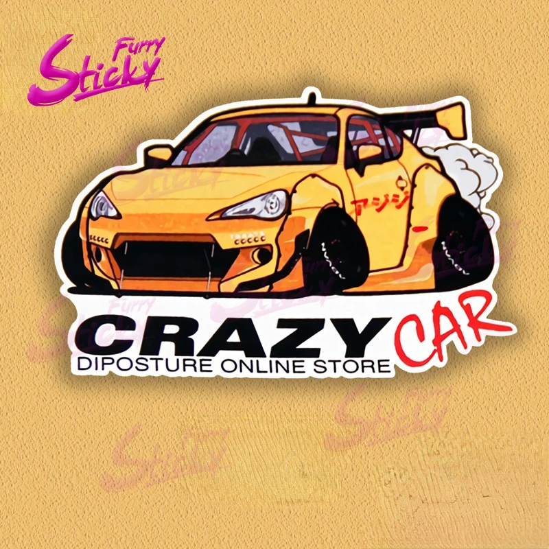 

Furry Sticky Rear Bumper Car Stickers Modified Crazy Car Decoration Stickers Initial D Reflective Car Stickers