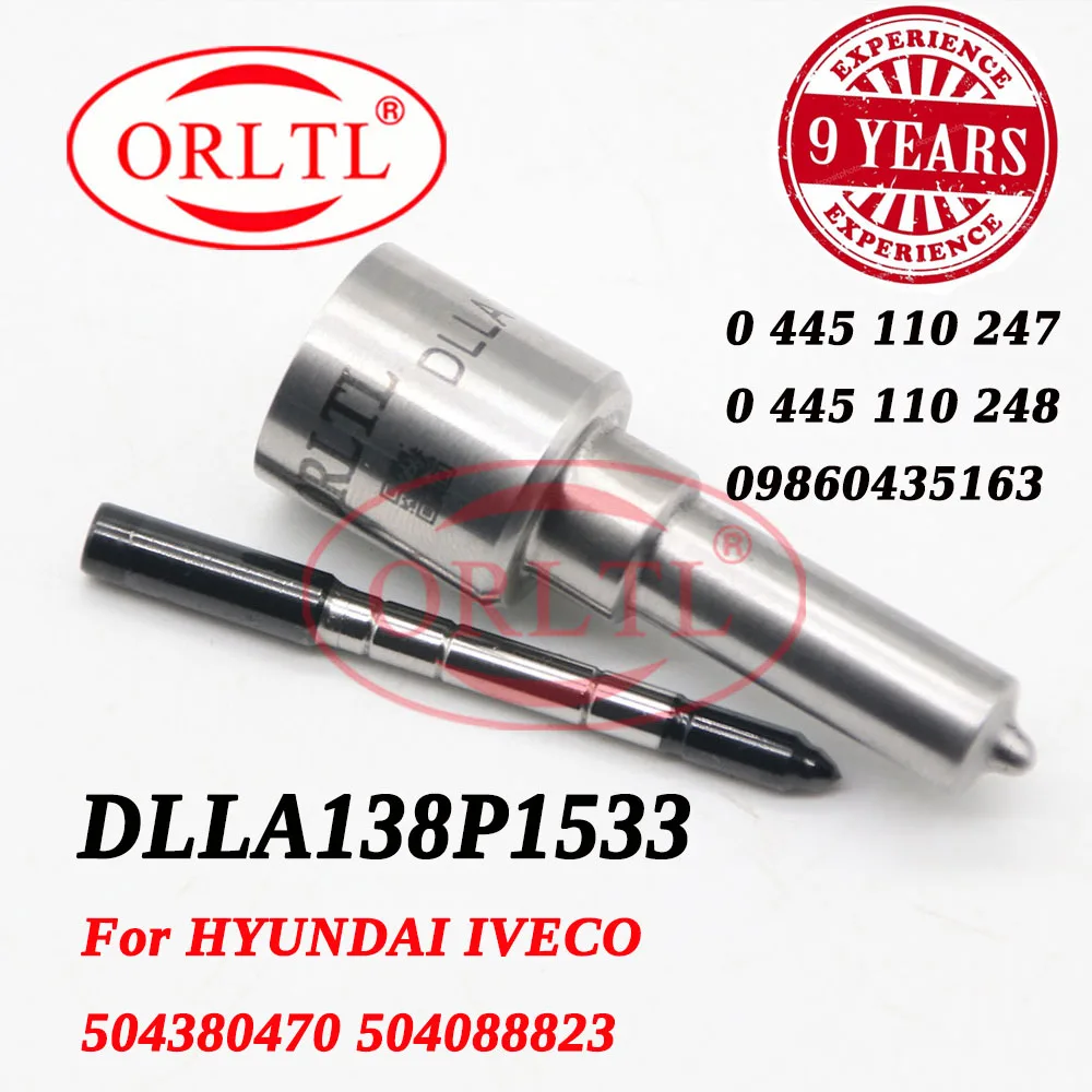 

DLLA138P1533 0 433 172 037 Diesel Injector Nozzle DLLA 138P1533 Genuine Fuel injecor nozzle P1533 for HYUNDAI IVECO 0445110247
