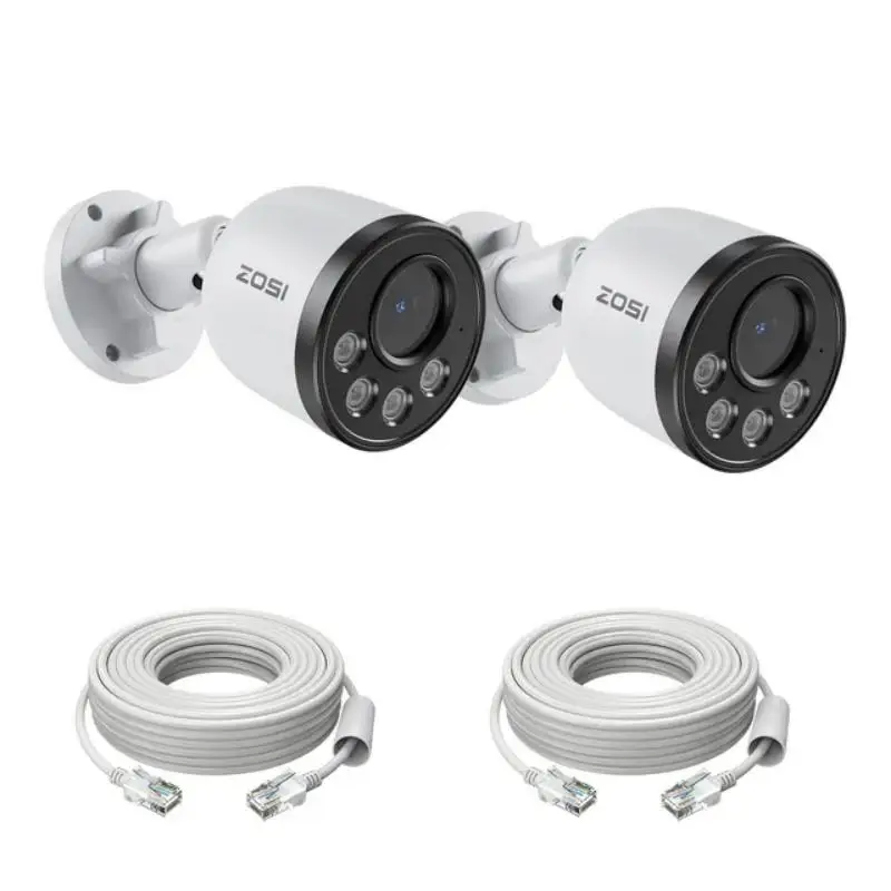 Камера видеонаблюдения ZOSI 2PK/4PK 4MP с кабелем Ethernet