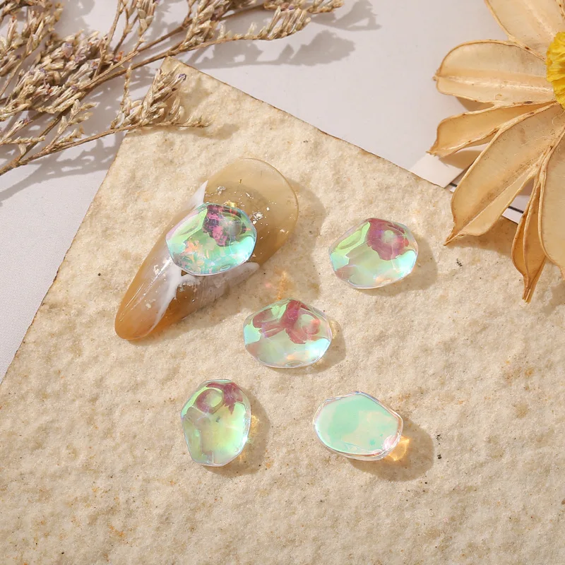 

50 шт./упаковка, стеклянные блоки для ногтей