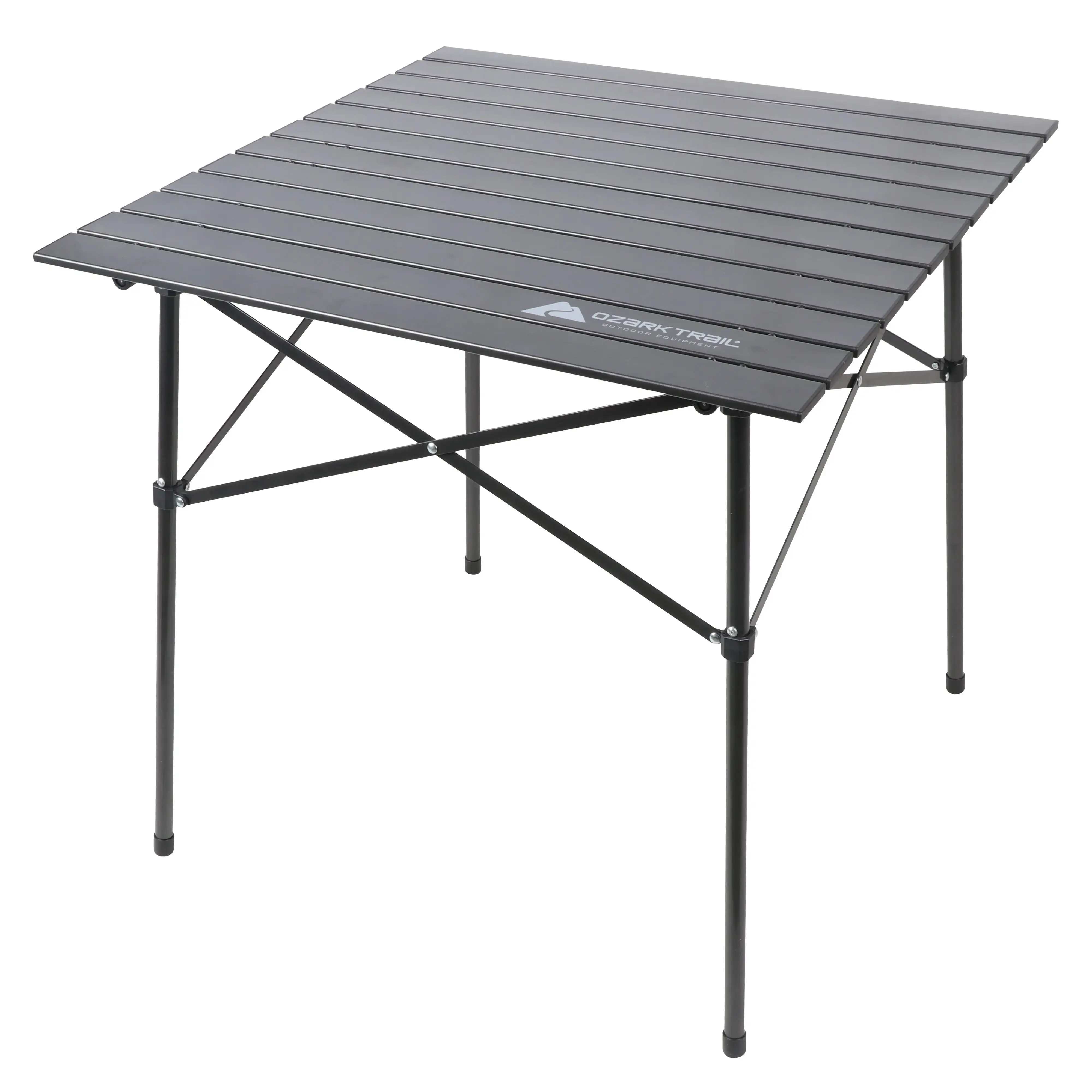 

Roll Top Camping Table, 31" x 31" x 27", Gray