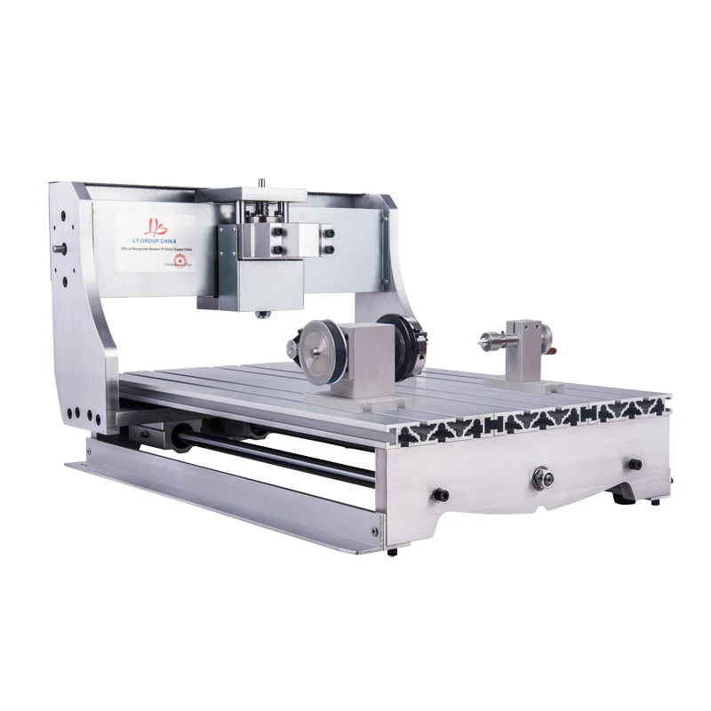 

DIY 3040 CNC Wood Router Frame 300x400MM 4 Axis with Nema23 Stepper Motors Ball Screw for Metal Milling Engraver