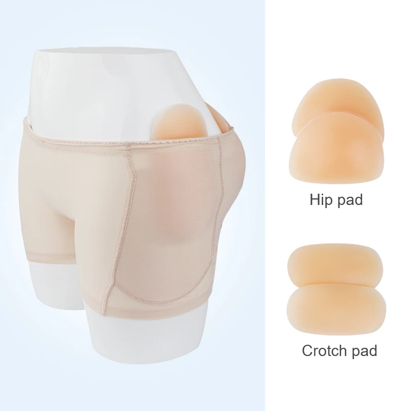 Women Boyshort Silicone Padded Pants for Women Hip Enhancer Shapewear Knickers Buttocks Tummy Control Padded Panties