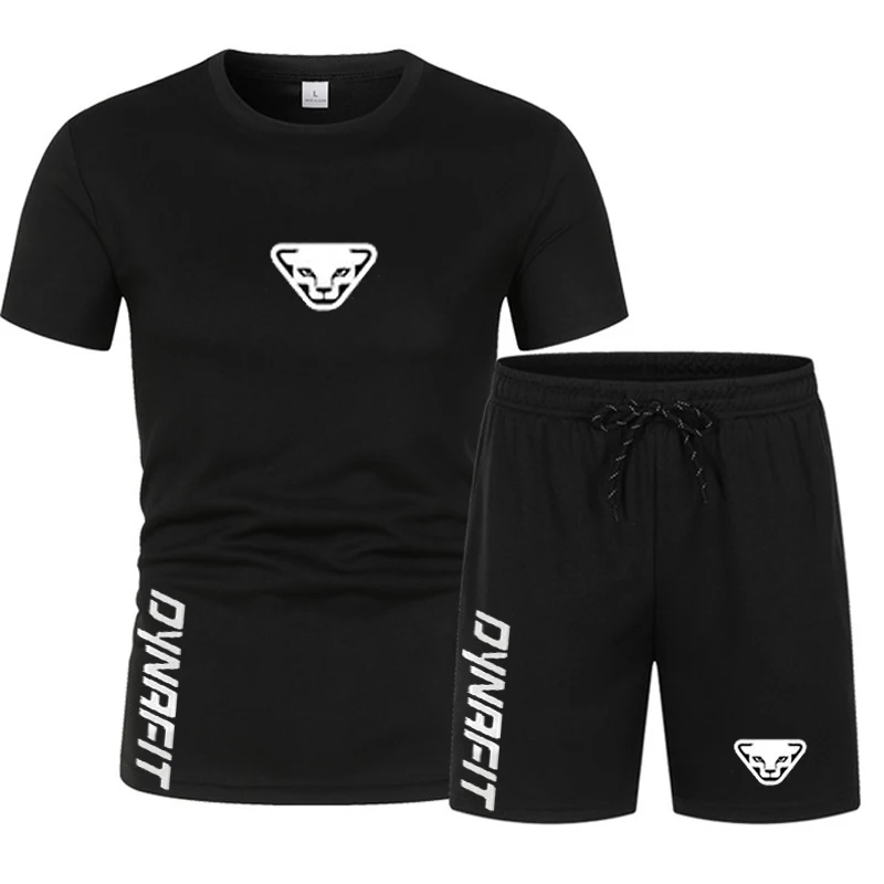

Summer brand new DYNRFIT men's sports T-shirt + shorts set brand casual breathable jogging pants hip-hop fashion clothing 2023
