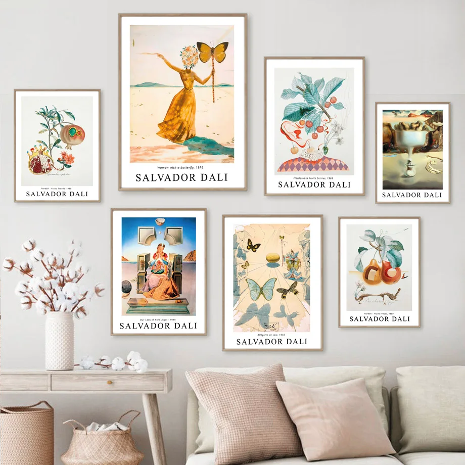 Скандинавские плакаты и печать Сальвадор Дали фрукты Настенная картина на