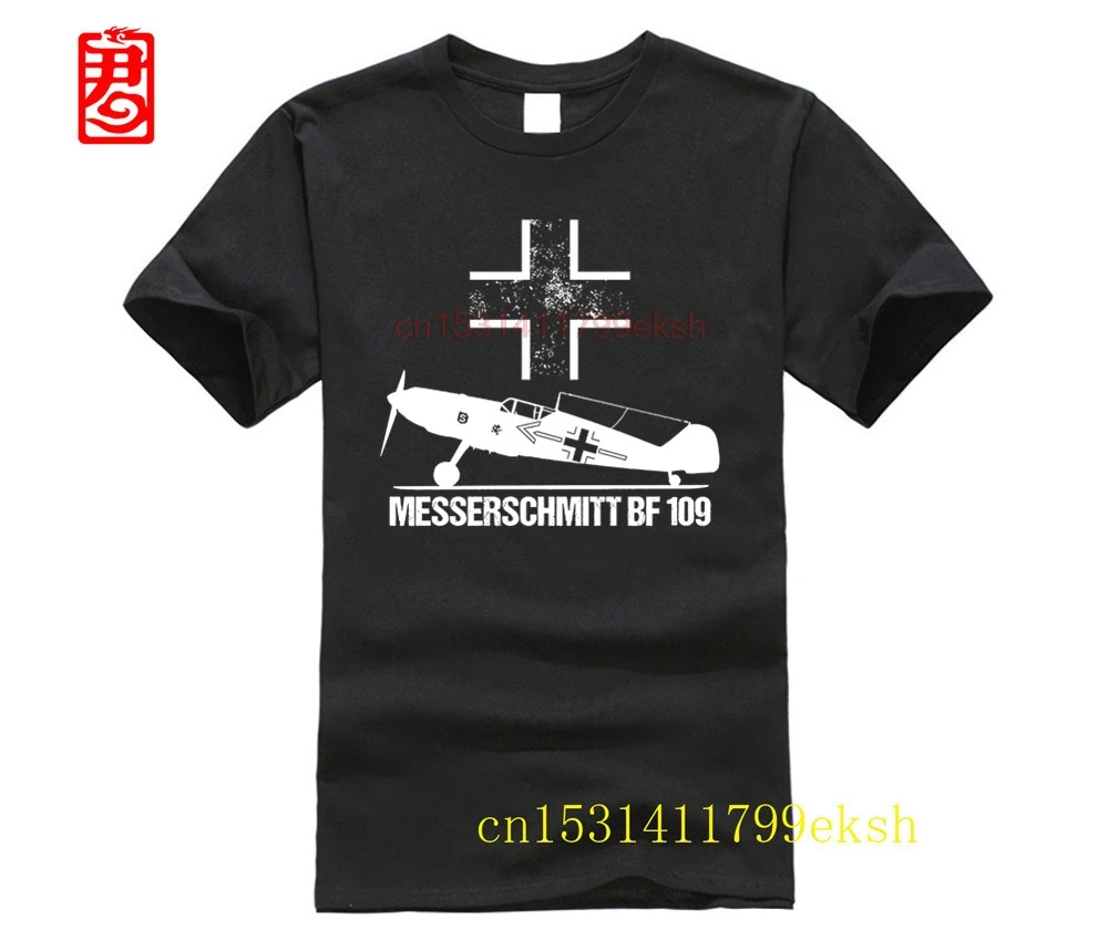 Новые модные крутые повседневные футболки WW2 немецкий люфтвафф BF 109 Messerschmitt с винтажным принтом самолета футболки