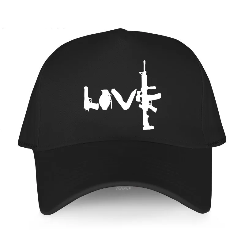 

Men Outdoor Snapback Hats Boyfriend Cap Banksy Street Art Love Guns AK-47 Cotton Baseball Caps free shipping