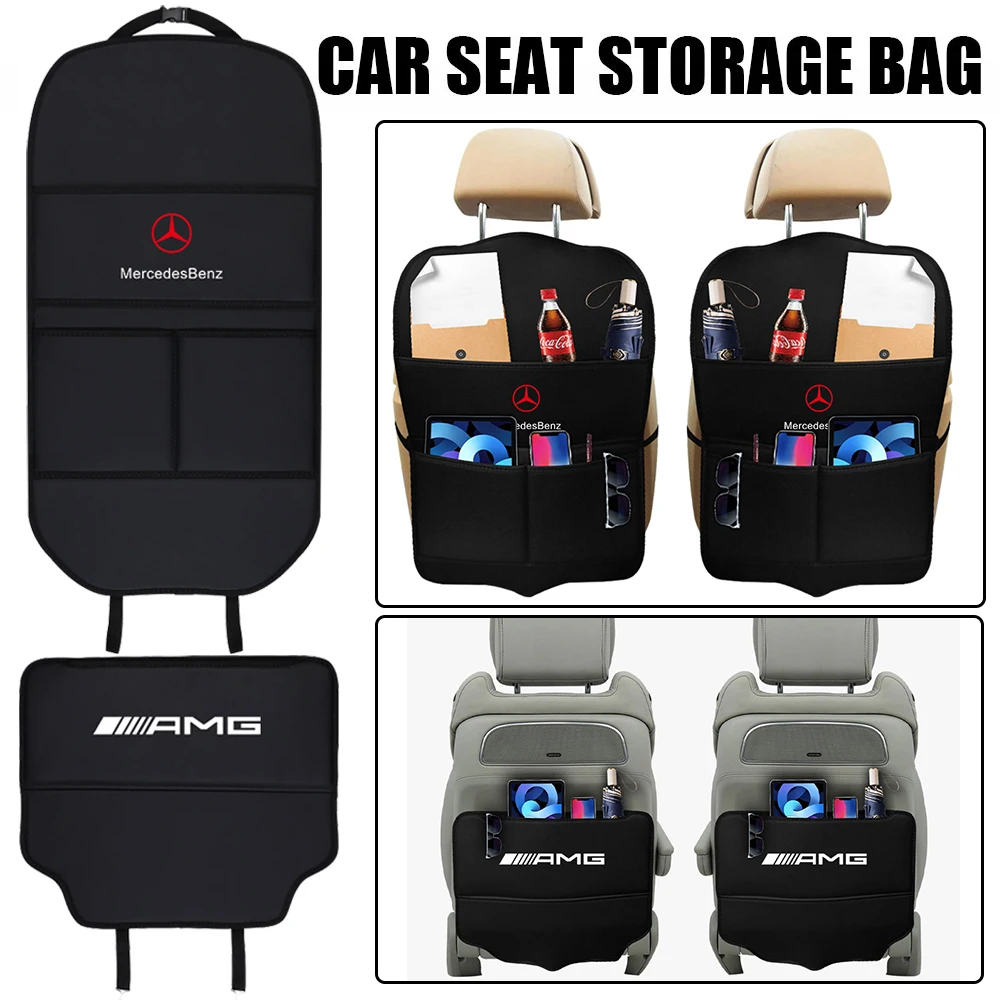 Сумка для хранения на спинку автомобильного сиденья кожаный органайзер игрушек