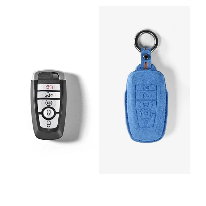 

Alcantara For FORD Mustang Suede key chain male and female remote control protective case