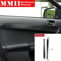 carbon fiber sticker for mitsubishi lancer evo x mr 2008 2015 both side car door panel trim strips vehicle interior accessories