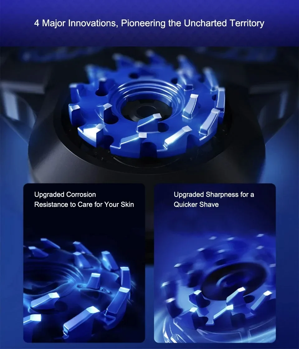 XIAOMI ElectricShaver S700 портативная гибкая бритва с 3 головками для бритья IPX7