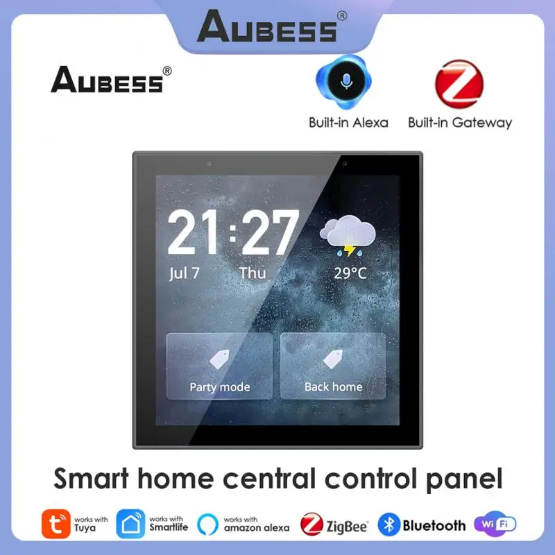 

Сенсорный экран управления Tuya ZigBee, многофункциональная Панель управления Alexa, встроенная 4-дюймовая Центральная панель управления для инте...
