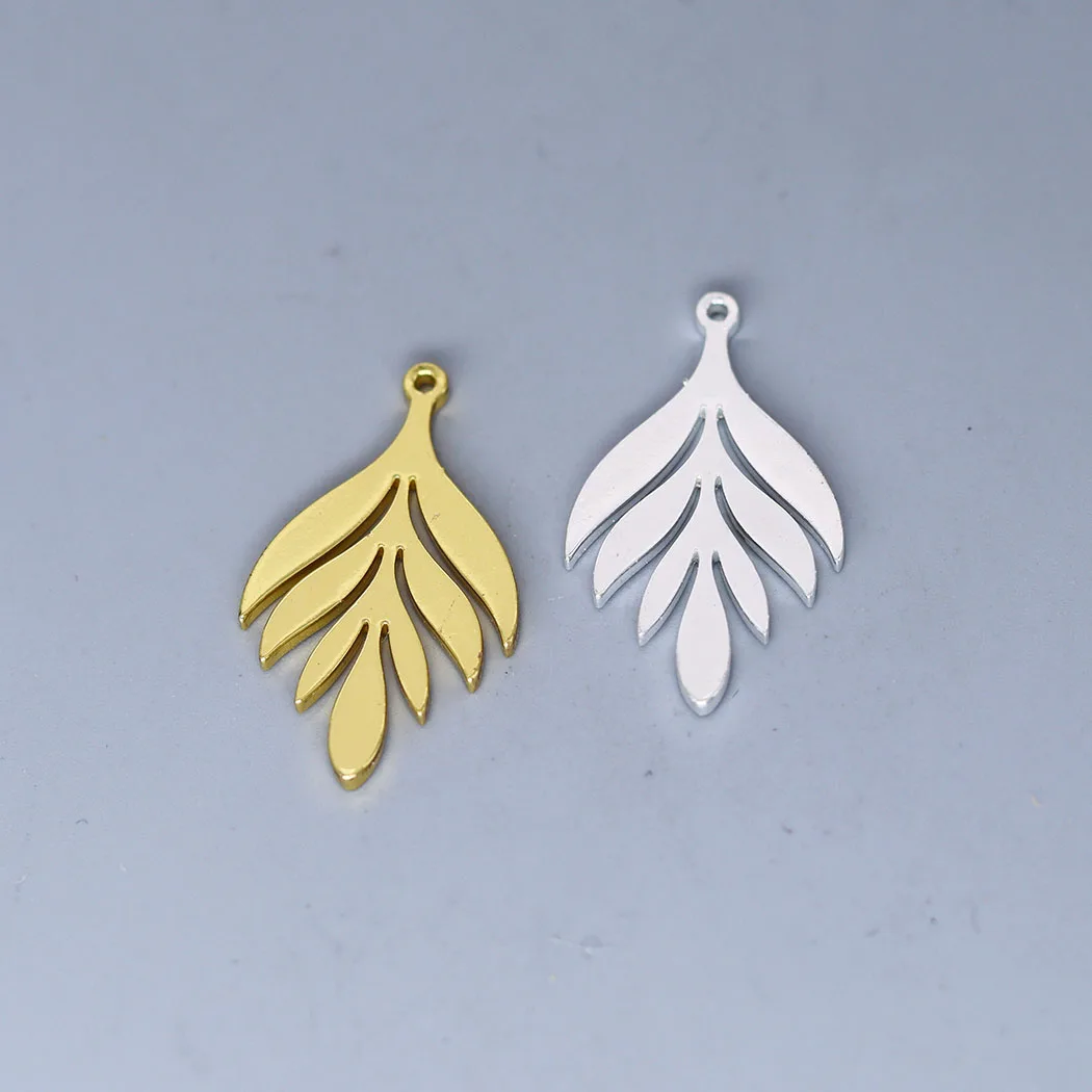 

5pcs/lot Plant Leaves Charms Elegant Tree Leaf Pendant for Jewelry Making DIY Women Earrings Necklace Crafts Supplier