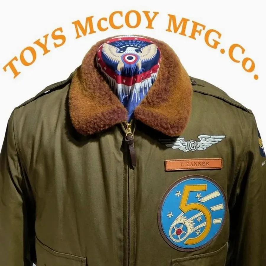 Фото Игрушки McCOY, американская ранняя куртка TYPE B-10 на заказ, шерстяная куртка с воротником и зажимом для воротника №5