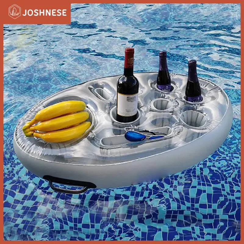 

Inflatable Bucket Cup Holder Swimming Pool Float Beer Fruit Drink Cooler Table Bar Tray For Beach Family Party Pool Accessories