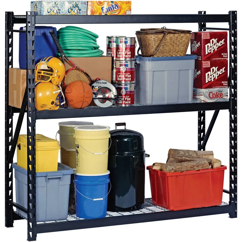 

2023 New Muscle Rack 3-Tier Black 77"W X 24"D X 72"H Steel Welded Storage Rack