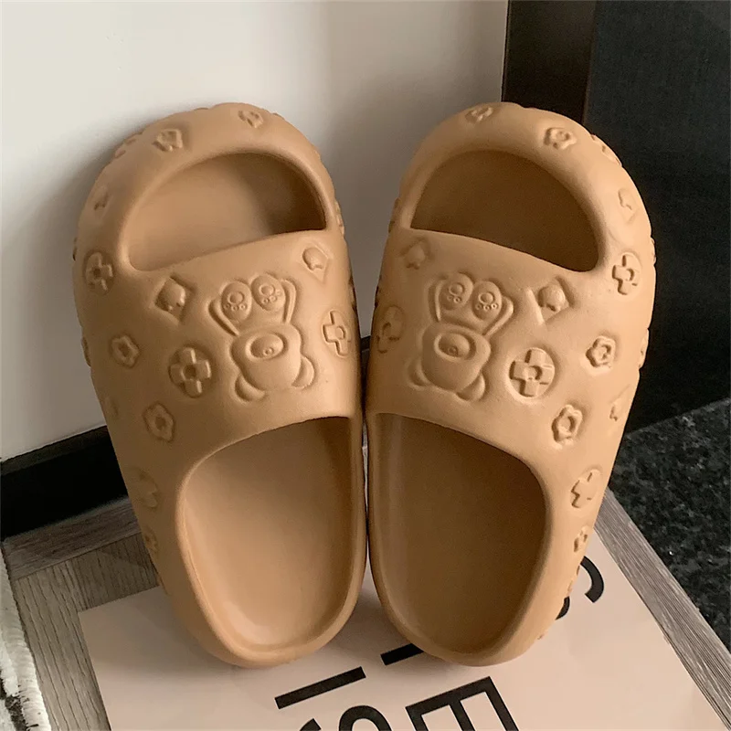 2023 Women Platform Slippers Indoor Cute Cartoon Summer Shoes Women's Sandals Girls Beach Slides Thick Sole Ladies Home Slipper