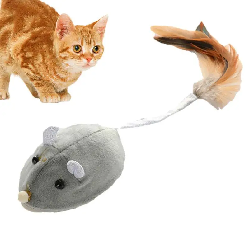 

Indoor Cat Toy Electric Crawling Mouse USB Rechargeable Mouse Funny Cat Stick Pet Interactive Toys Accessories