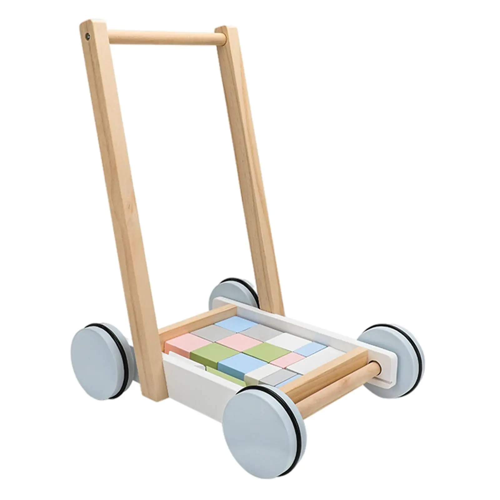 Trolley Colourful Educational Baby Toys Learning Wooden   Car Girls Boys Kid Baby Toddler Children images - 6