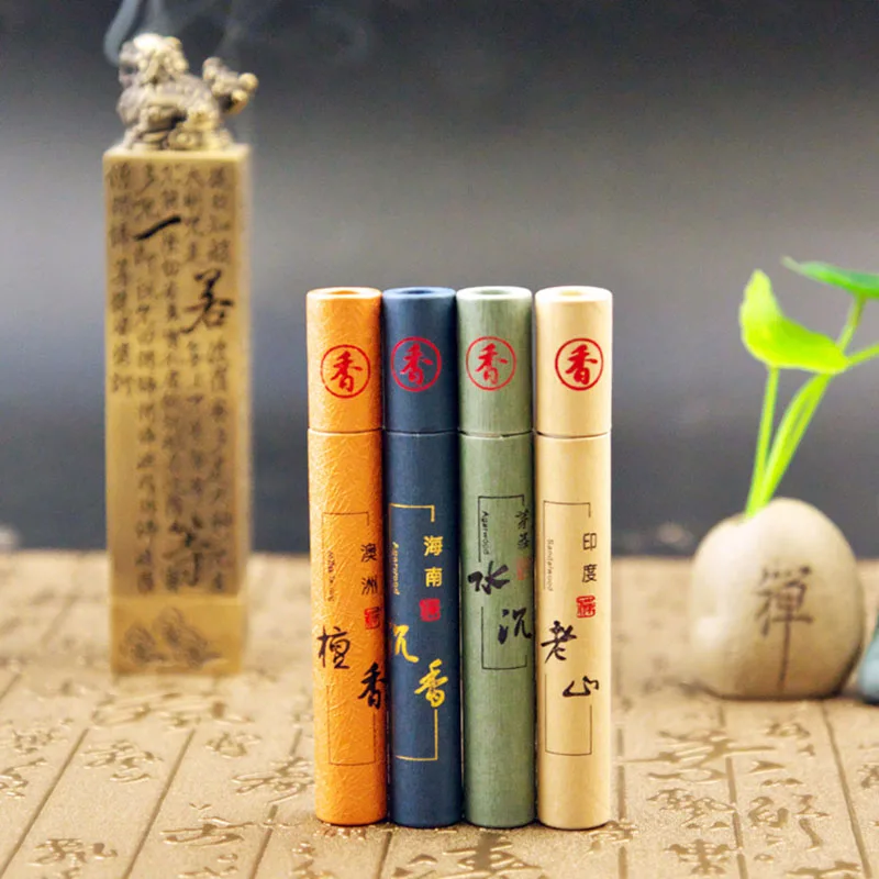 

10.5cm Small Incense Sticks Natural Spices Sandalwood Agilawood Fragrance Clean Air Indoor Freshener for Yoga and Home