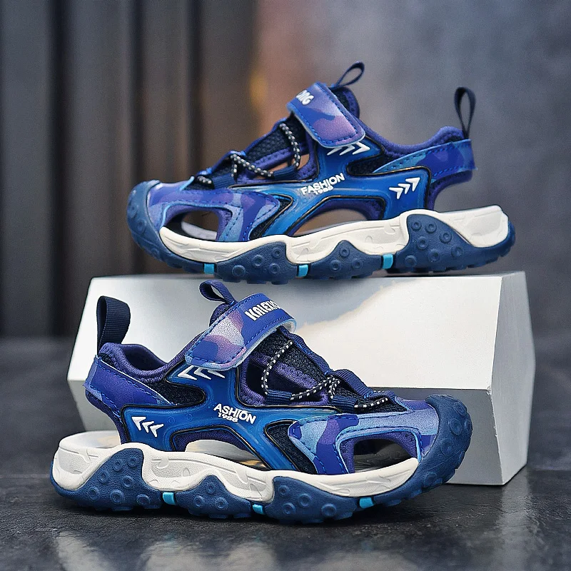 New Style Summer Kids Sandals Breathable Boys Sandals Comfortable Children Shoes Outdoor Beach Baotou Wear Resistant Sandal