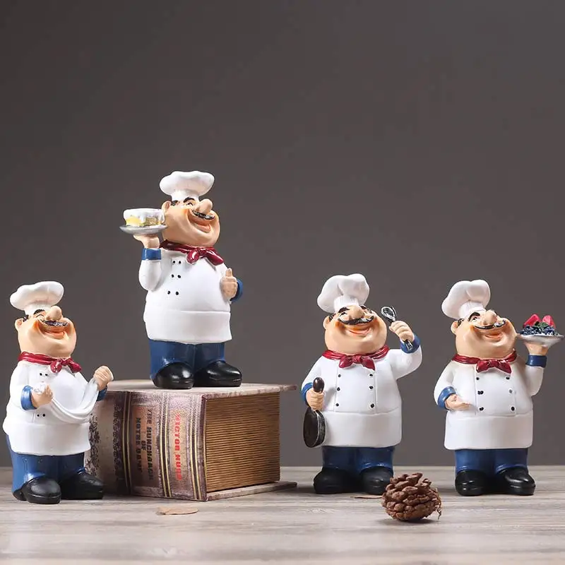 Сельская ретро-Статуэтка шеф-повара в кафе ресторане | Дом и сад