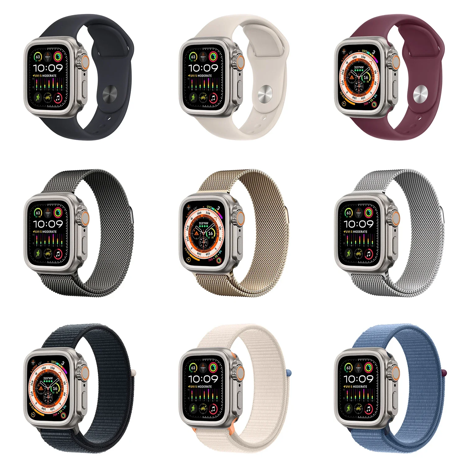 Чехол из цинкового сплава для Apple Watch Series 9 8 7 45 мм секундная смена на ультра 2/1 49