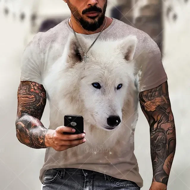 

And Women's 3D Tiger Lion Printed T-Shirts, Fashionable Round Neck Short Sleeve Street Clothes, Hip-Hop T-Shirts, Summer