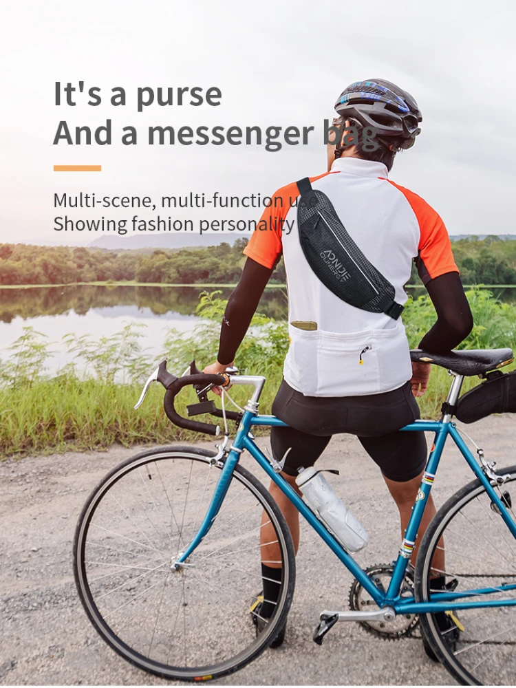 AONIJIE W8111 Outdoor Sports Running Waist Bag Lightweight Cross Body Bag Fanny Pack Fit for 6.8 Inch Phone Jogging Fitness Gym