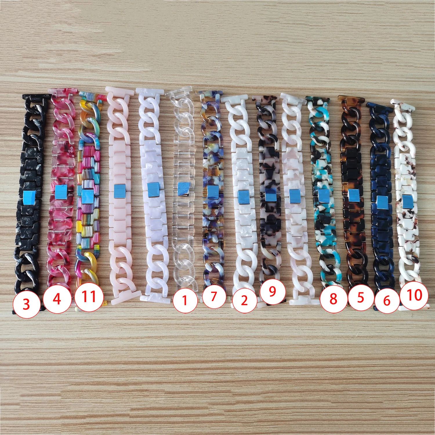 Resin Strap 20 22mm Band for Samsung Galaxy Watch 3 Bracelet for HUAWEI Watch GT2 42mm Iwatch Series 7 8 SE 6 5 4 Women Belt