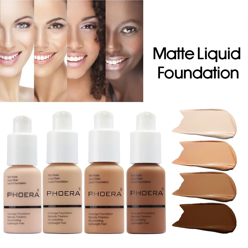 

30ml Face Foundation Cream Base Makeup Liquid Foundation Moisturizer Oil Control Natural Long Lasting Facial Concealer