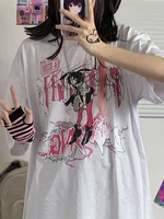 deeptown anime graphic t shirt for women japanese kawaii girl cartoon print t shirt harajuku cute loose top female clothes 2022