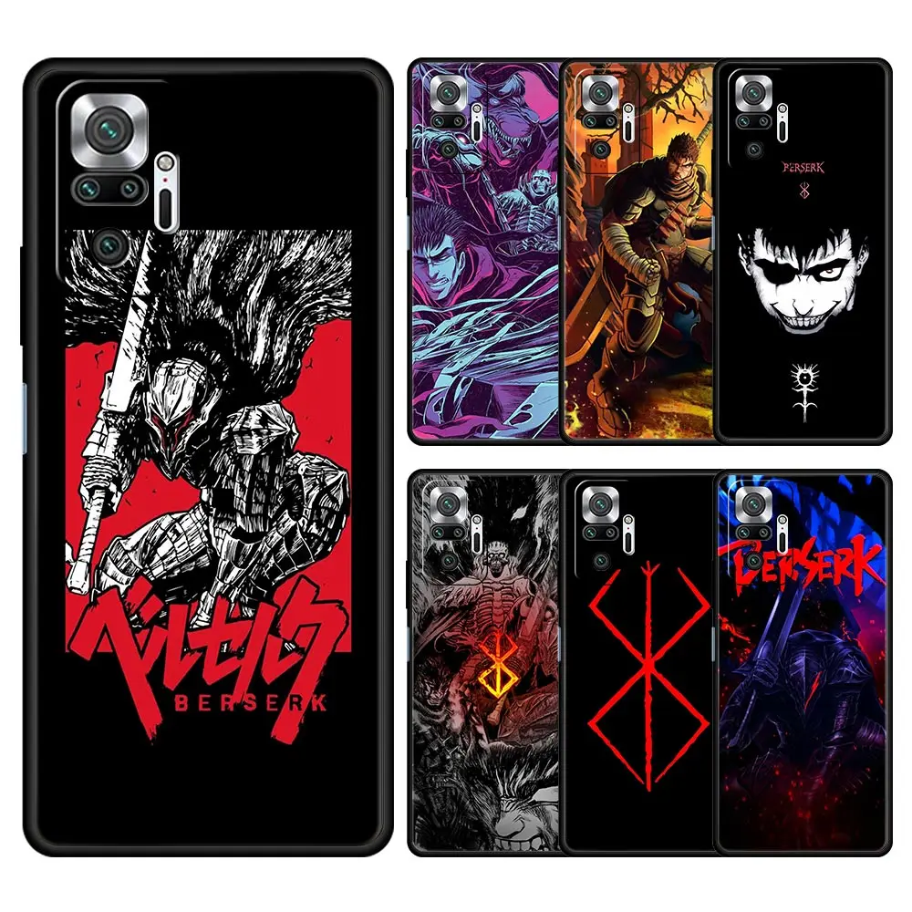 

Чехол для телефона Berserk для Xiaomi Redmi Note 11 10 Pro 9S 9 8 7 9T 8T 9C 9A 8A 11T 5G 10S K50 K40