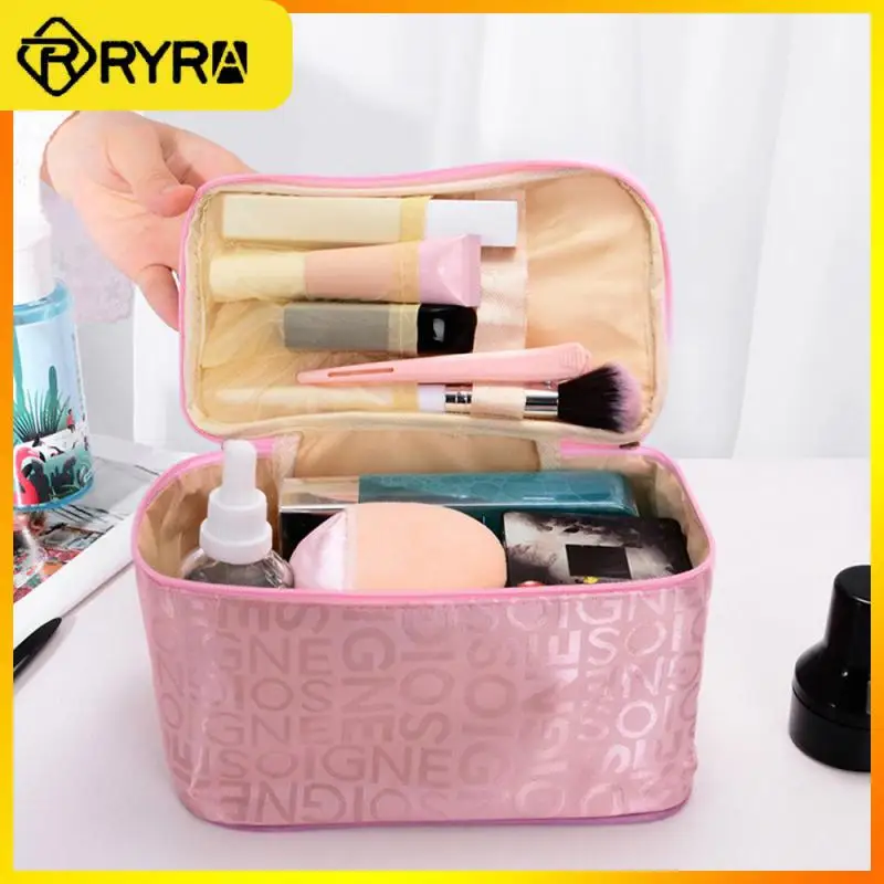 

Cosmetic Bag Sturdy And Durable Multiple Colors Available Multi Layer Storage Box Finely Crafted Neatly Wired Suitcase Fabric