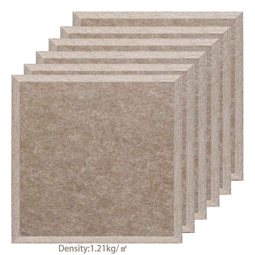 

6Pcs Square Sound Proof Acoustic Panel Soundproofing Wall Panels Study Office KTV Nursery Noise Insulation Wall Decor Home Decor