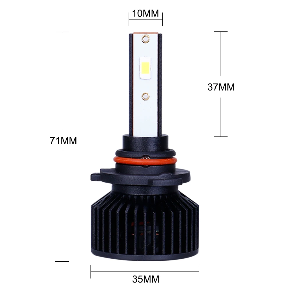 

Auto Headlight Led Lamps High Brightness 7500lm/pair Auto Fog Light Headlamp Strong Heat Dissipation Durable White Car Fog Light