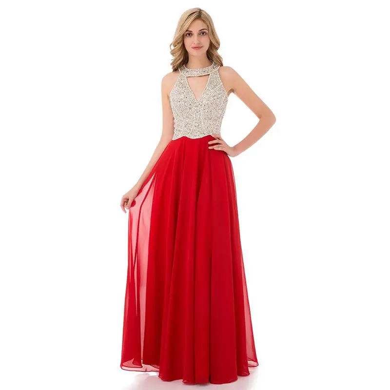 

Элегантные красные платья подружки невесты, трапециевидные с крупным бисером, платье до пола, женское платье cerimonia