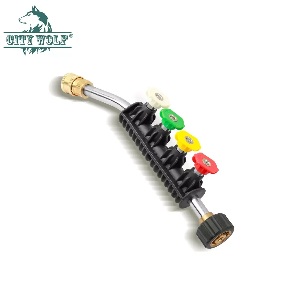 

NEW2023 Car Washer Metal Jet Water Short Lance Wand Nozzle for Karcher Series Pressure Washer with 4 Quick Nozzle