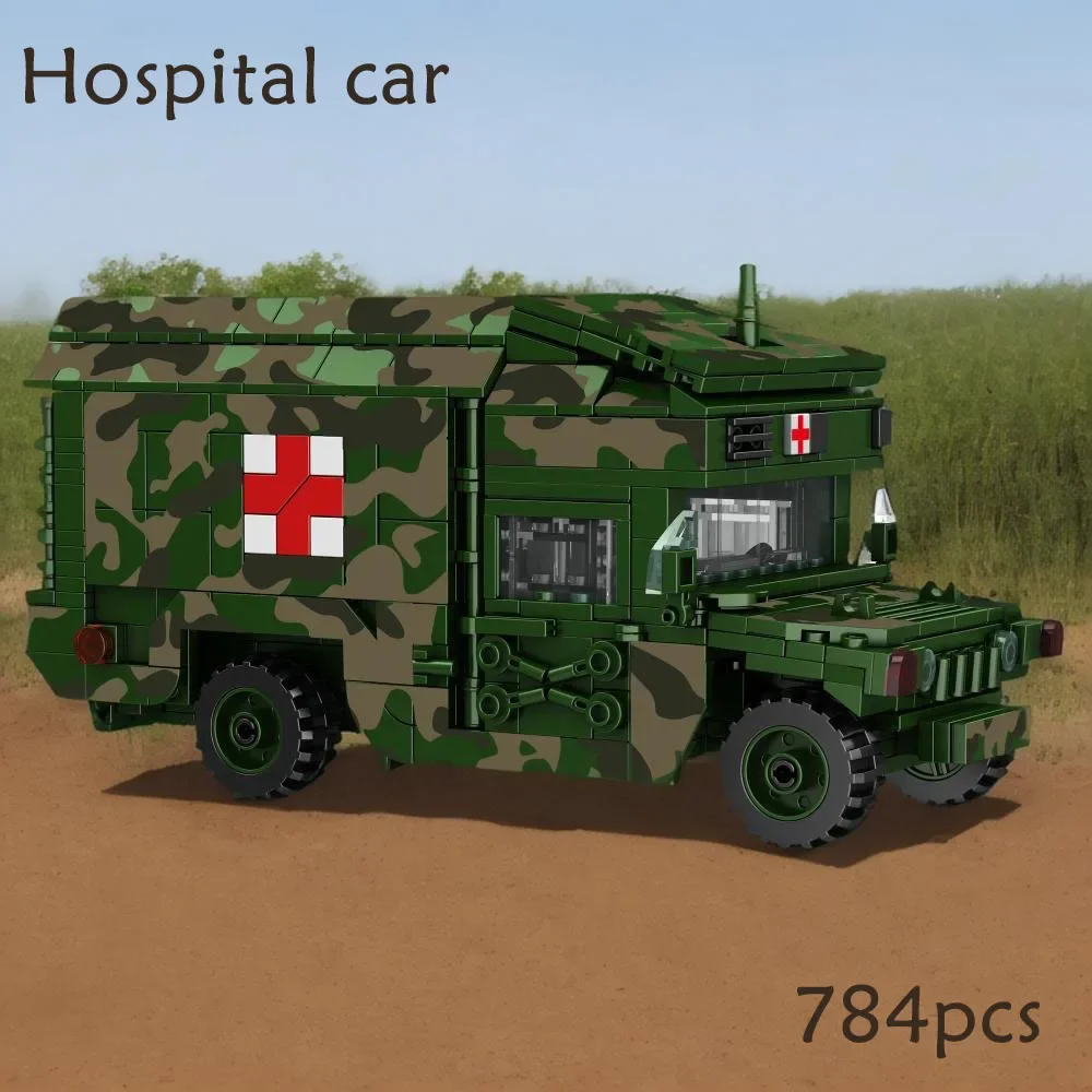 Новый Moc строительные кирпичи военная модель армейский медицинский автомобиль