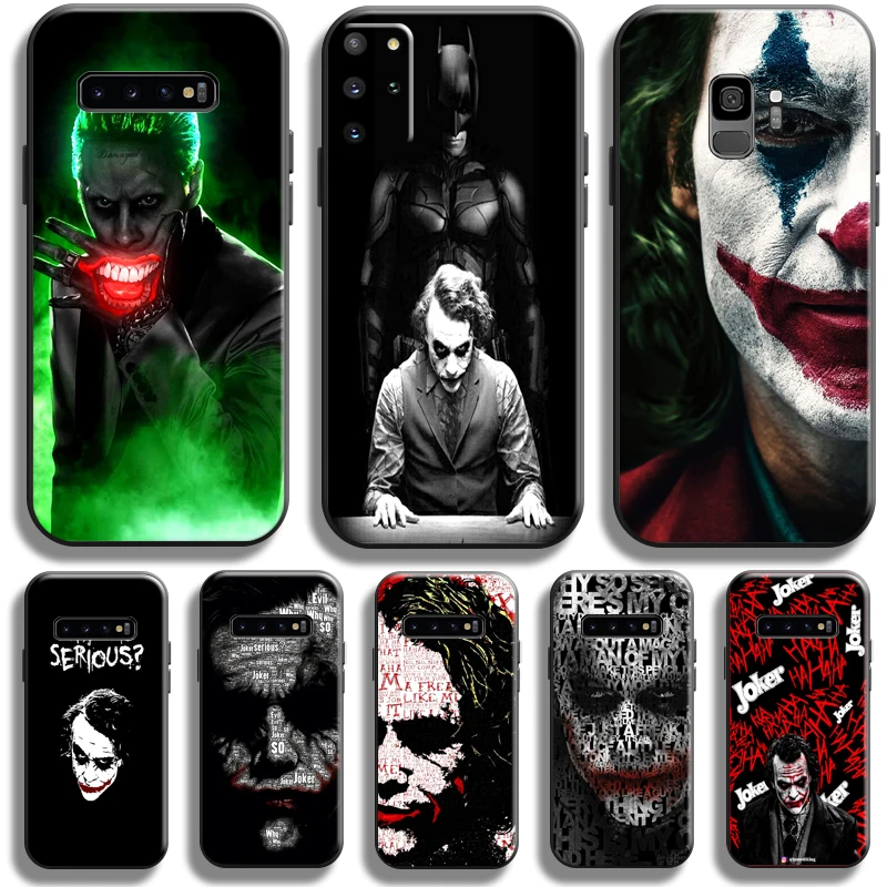 

The Joker Clown For Samsung Galaxy S22 S21 S20 Ultra FE 5G S10 10E S9 Plus Lite Phone Case Back Funda Black Carcasa