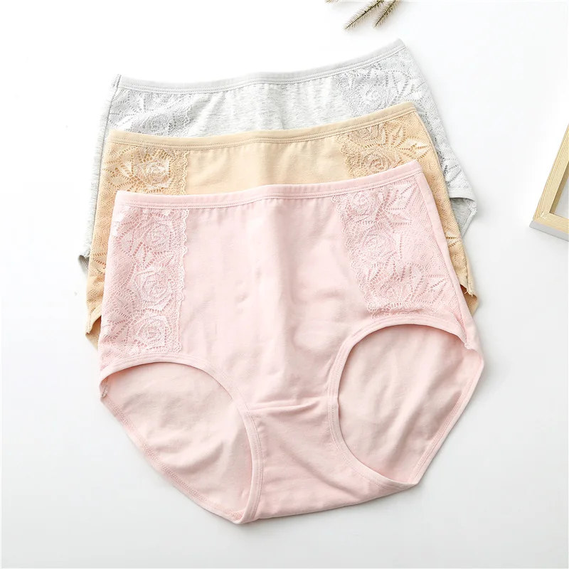 

New Cotton High Waist Women's Underwear Plus Size cotton Hip-up Waist Panties Lingerie Briefs Antibacterial Underpants Soft