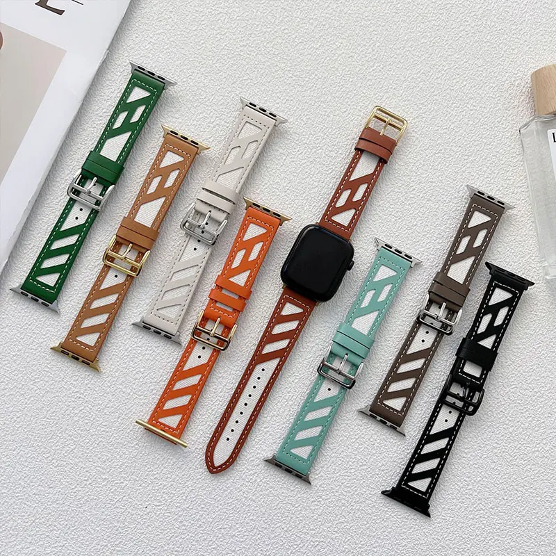 

Кожаный ремешок для Apple watch band 44 мм 40 мм 42 мм 38 мм, браслет для наручных часов correa iWatch Series 3 4 5 6 se 7 41 мм/45 мм
