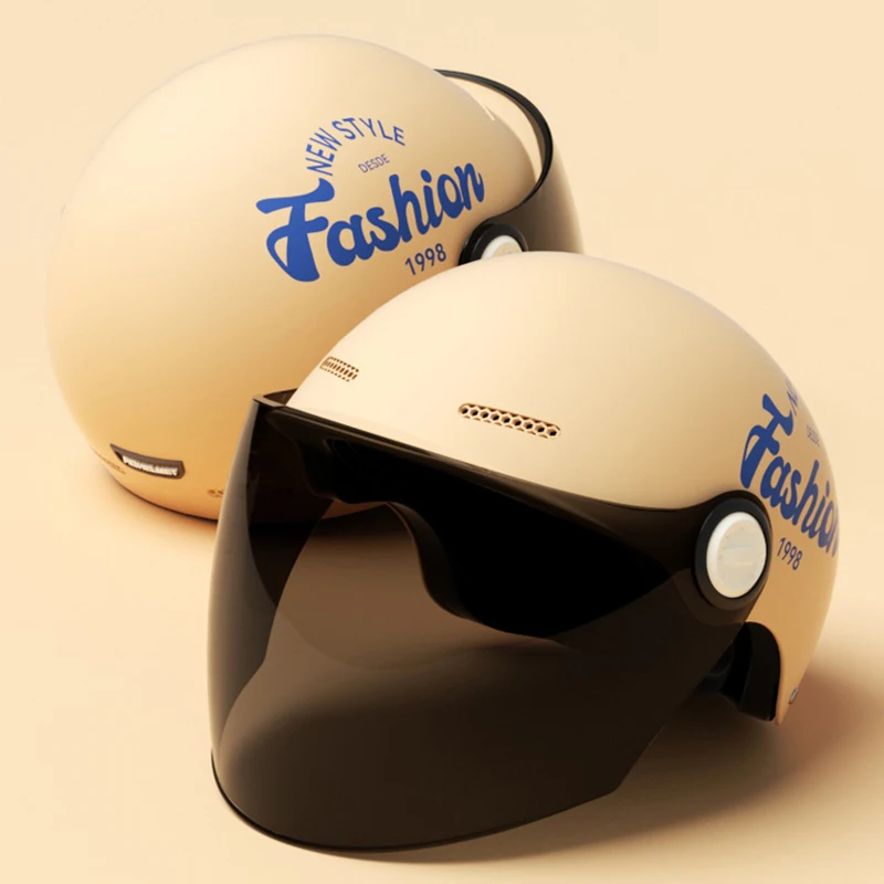 Мотоциклетный шлем AD для мужчин и женщин модный полулицевой езды на