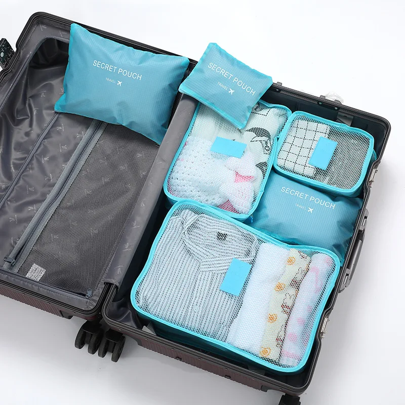 

Travel Underwear Storage Bag 6-piece Set of Documents Clothes Miscellaneous Bags Makeup Washing and Organizing Set
